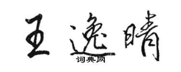 駱恆光王逸晴行書個性簽名怎么寫