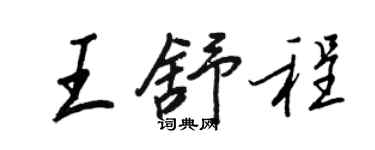 王正良王舒程行書個性簽名怎么寫