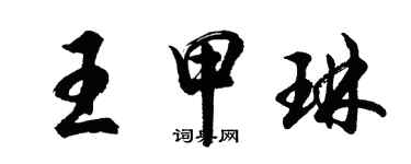 胡問遂王甲琳行書個性簽名怎么寫
