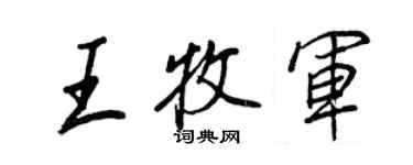 王正良王牧軍行書個性簽名怎么寫