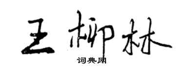 曾慶福王柳林行書個性簽名怎么寫