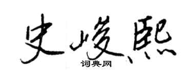 王正良史峻熙行書個性簽名怎么寫