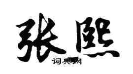 胡問遂張熙行書個性簽名怎么寫