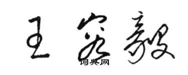 駱恆光王容毅草書個性簽名怎么寫