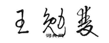 駱恆光王勉雙草書個性簽名怎么寫