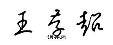 梁錦英王存超草書個性簽名怎么寫