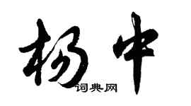 胡問遂楊中行書個性簽名怎么寫