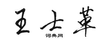 駱恆光王士革行書個性簽名怎么寫