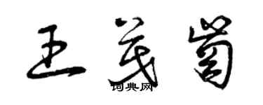 曾慶福王茂崗草書個性簽名怎么寫