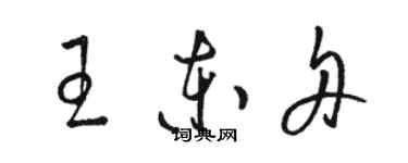 駱恆光王東舟草書個性簽名怎么寫