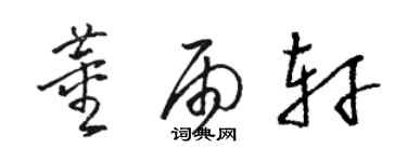 駱恆光董雨軒草書個性簽名怎么寫