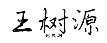 曾慶福王樹源行書個性簽名怎么寫