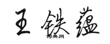 駱恆光王鐵蘊行書個性簽名怎么寫