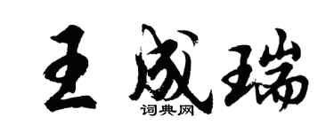 胡問遂王成瑞行書個性簽名怎么寫