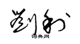 曾慶福劉利草書個性簽名怎么寫