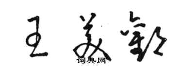 駱恆光王美歡草書個性簽名怎么寫