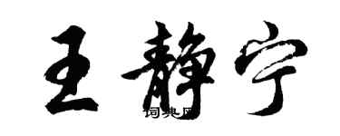 胡問遂王靜寧行書個性簽名怎么寫