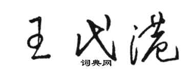 駱恆光王代港草書個性簽名怎么寫