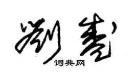 朱錫榮劉盛草書個性簽名怎么寫