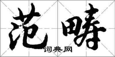 胡問遂範疇行書怎么寫