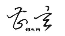 駱恆光曹玄草書個性簽名怎么寫