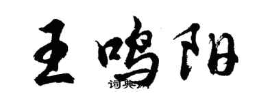 胡問遂王鳴陽行書個性簽名怎么寫