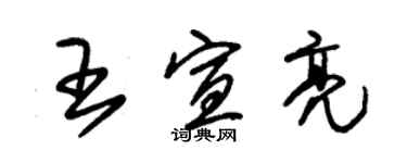 朱錫榮王宣亮草書個性簽名怎么寫