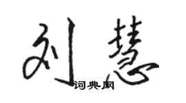 駱恆光劉慧行書個性簽名怎么寫