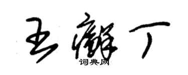 朱錫榮王癬丁草書個性簽名怎么寫