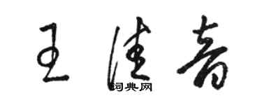 駱恆光王佳音草書個性簽名怎么寫