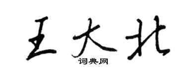王正良王大北行書個性簽名怎么寫