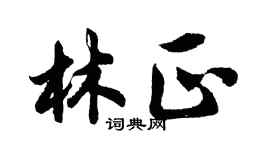 胡問遂林正行書個性簽名怎么寫