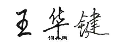 駱恆光王華鍵行書個性簽名怎么寫