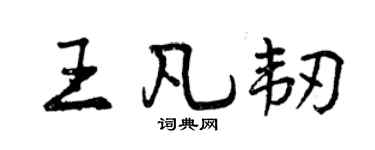 曾慶福王凡韌行書個性簽名怎么寫