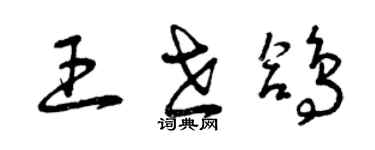 曾慶福王世鴿草書個性簽名怎么寫