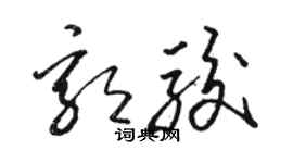 駱恆光郭駿草書個性簽名怎么寫