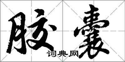 胡問遂膠囊行書怎么寫