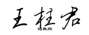 王正良王柱君行書個性簽名怎么寫