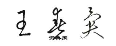 駱恆光王春異草書個性簽名怎么寫