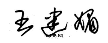 朱錫榮王建媚草書個性簽名怎么寫