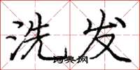 龐中華洗髮楷書怎么寫