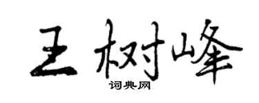 曾慶福王樹峰行書個性簽名怎么寫