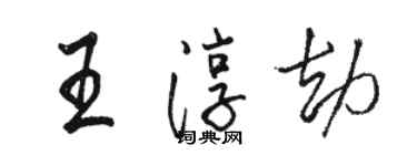 駱恆光王淳劫行書個性簽名怎么寫