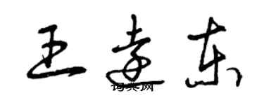 曾慶福王遠東草書個性簽名怎么寫