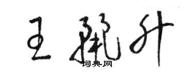 駱恆光王麗升草書個性簽名怎么寫