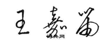 駱恆光王嘉笛草書個性簽名怎么寫