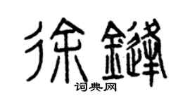 曾慶福徐鋒篆書個性簽名怎么寫