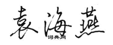 駱恆光袁海燕行書個性簽名怎么寫