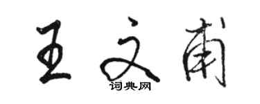 駱恆光王文甫行書個性簽名怎么寫