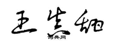 曾慶福王真甜草書個性簽名怎么寫